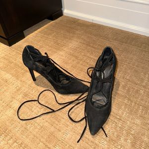 JEFFREY CAMPBELL LACE UP HEELS SIZE 7.5